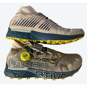 La Sportiva Women's Cyklon 2107-C BOA Lace Trail Shoes Gray Blue Yellow USA 8